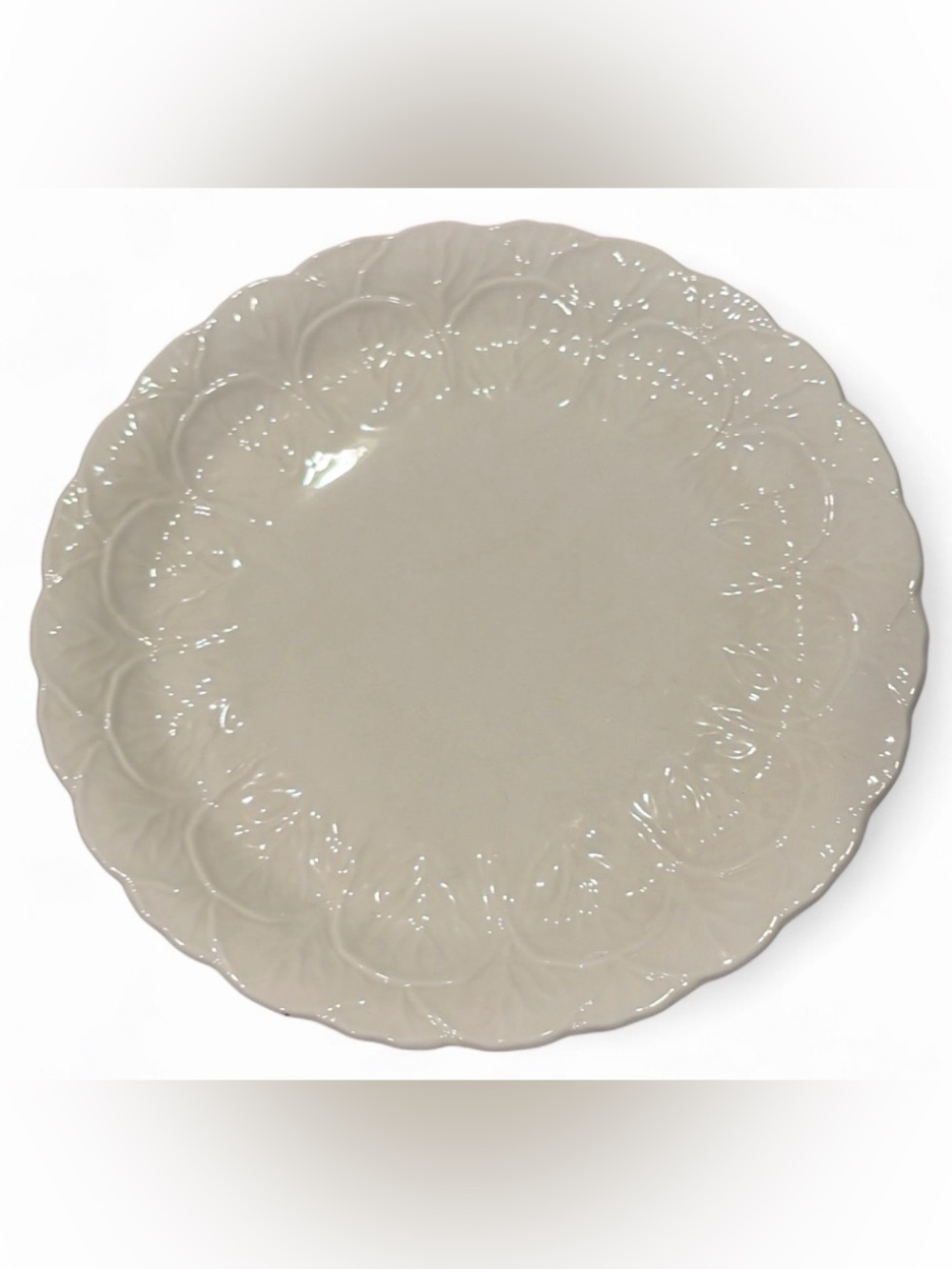 Wedgwood Countryware Bone China White Cabbage Leaf Dinner Plate Dish Tableware